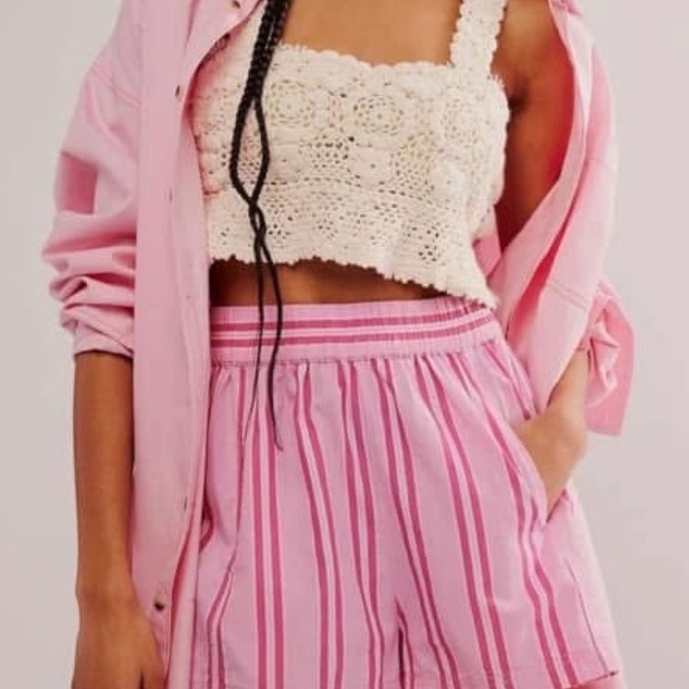 Katydid Pink Striped Women's Boxer Shorts